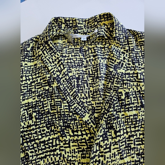 Diane Von Furstenberg Women’s Light Blazer Jacket 2 Yellow Silk Victor - Picture 4 of 13